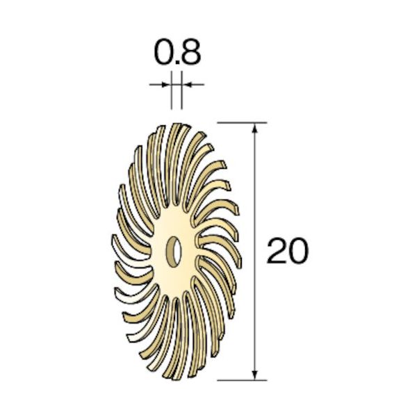 ミニター ミニモ ラバーブラシ #3000 φ20 (20個入) NA3515 1パック(20個) 852-7130（直送品）