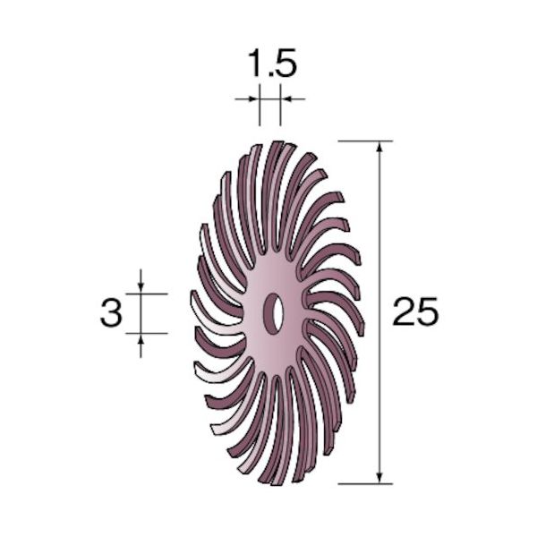 ミニター ミニモ ラバーブラシ #36 φ25 (20個入) NA3551 1パック(20個) 852-7132（直送品）