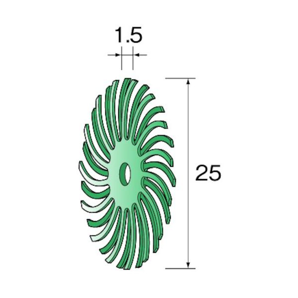 ミニター ミニモ ラバーブラシ #50 φ25 (20個入) NA3552 1パック(20個) 852-7133（直送品）