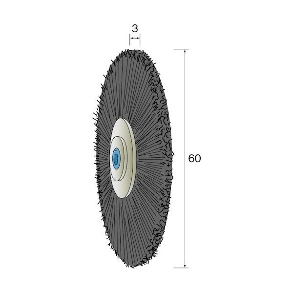 ミニター ミニモ ブラシホイール 豚毛 ハード φ42 (5個入) NA5003 1パック(5個) 853-0682（直送品）