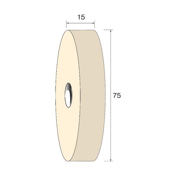 ミニター ミニモ フェルトホイール ソフト φ75×15 (3個入) NA6122 1パック(3個) 852-5398（直送品）