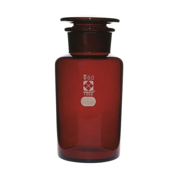 柴田科学 SIBATA 試薬びん 広口 茶褐色 1000mL 10入 017080-1000A 1箱(10個) 107-3365（直送品）