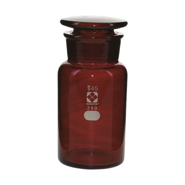柴田科学 SIBATA 試薬びん 広口 茶褐色 250mL 10入 017080-250A 1箱(10個) 107-1722（直送品）