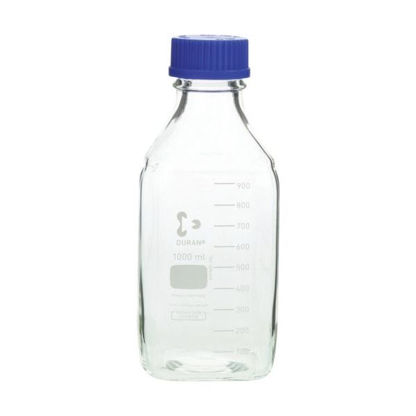 柴田科学 SIBATA ねじ口角びん 1000ml 青キャップ付 (10個入) 017230-1000A 1箱(10個) 107-3302（直送品）