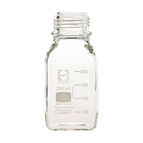 柴田科学 SIBATA 耐熱ねじ口角びん びんのみ 250mL 10入 017230-2505A 1箱(10個) 106-8541（直送品）