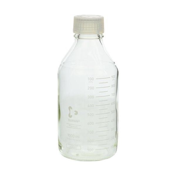 柴田科学 SIBATA プレミアムボトル 白キャップ付 1000mL 10入 017260-1000A 1箱(10個) 135-6875（直送品）
