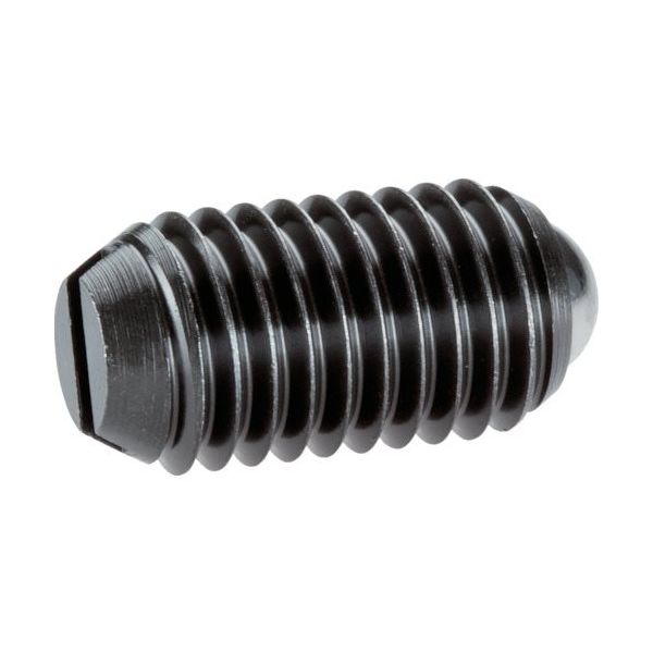 HALDER スプリングプランジャ ボール、スロット付 インチ 快削鋼 ピン/ボール径3/8 2B050.0052 1個（直送品）