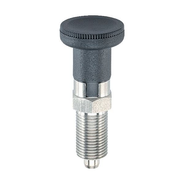 HALDER インデックスボルト六角カラー付ホールド機構付SUS呼び寸8ネジ部M16×1.5 22120.0608 1個（直送品）