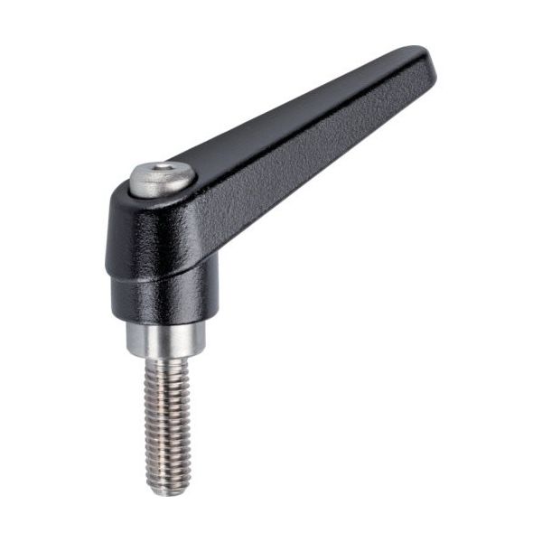 ロームヘルド・ハルダー HALDER 位置調整付クランピングレバー オネジ付 黒 24390.0020 1個 107-2923（直送品）