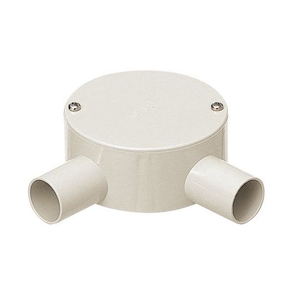 未来工業 未来 露出用丸形ボックス(平蓋) PVM36ー2LM 1個 229-0414（直送品）