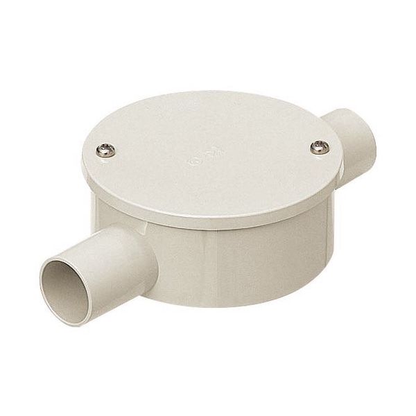 未来工業 未来 露出用丸形ボックス(カブセ蓋) PVM36ー2SKM 1個 229-0204（直送品）