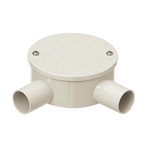 未来工業 未来 露出用丸形ボックス(カブセ蓋) PVM28-2LKM 1個 204-3528（直送品）