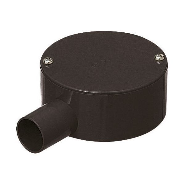 未来工業 未来 露出用丸型ボックス(平蓋) PVM16ー1T 1個 229-2399（直送品）