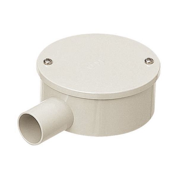 未来工業 未来 露出用丸形ボックス(カブセ蓋) PVM36ー1KM 1個 229-3287（直送品）