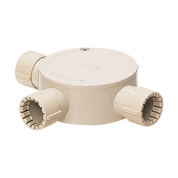 未来工業 未来 露出用丸形ボックスGタイプ MFSM22-3G 1個 204-4338（直送品）