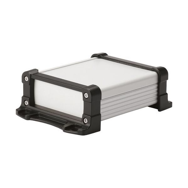 タカチ電機工業 タカチ フランジ足付アルミケース アルミパネルタイプ シルバー/ブラック EXPF9-6-10SB 1台 201-6060（直送品）