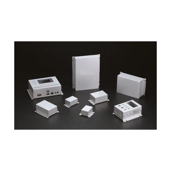 タカチ電機工業 タカチ フランジ足付アルミケース メタリックシルバー MBC7-4-10 1台 197-6337（直送品）