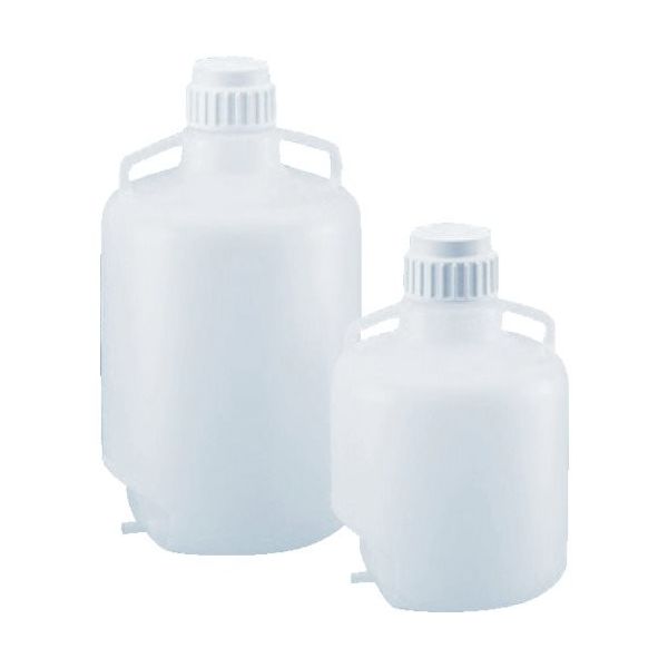 TARSONS 広口大型瓶(注出チューブ加工) LDPE製/蓋:PP製 10L 586380 1個 134-4671（直送品）