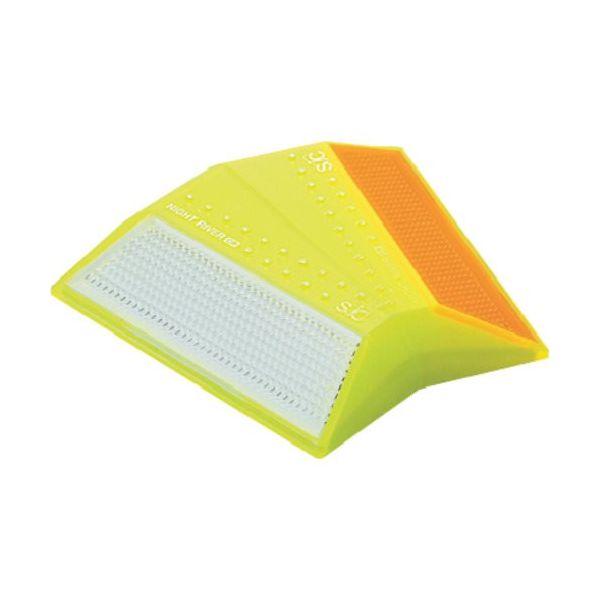 積水樹脂 積水 縁石鋲 ナイトリバーEX CR30W25―L―WY 本体黄緑角度付き両面反射タイプ 白黄両面反射 1個 404-4772（直送品）