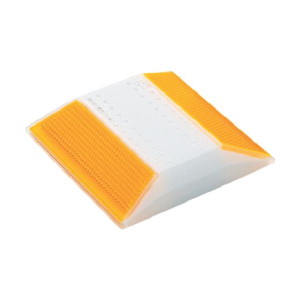 積水樹脂 積水 縁石鋲 ナイトリバーEX CR30W―W―YY 本体白 黄両面反射タイプ 1個 404-1599（直送品）