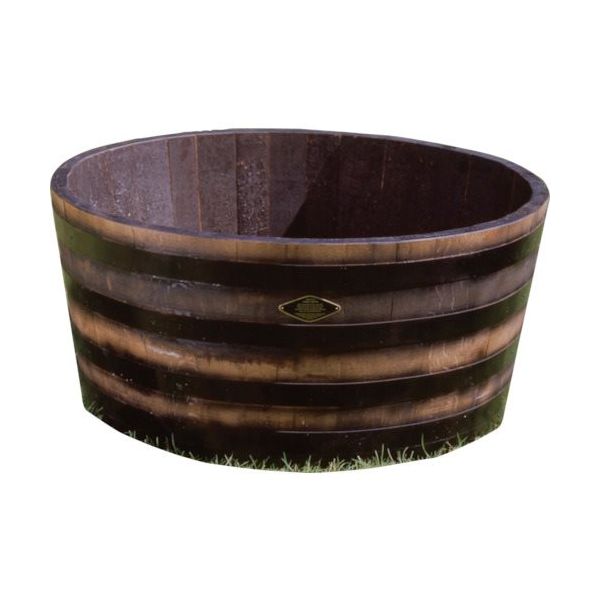 長谷川工業 ハセガワ ウイスキー樽プランター 椀型90 ブラック GB-9545 1個 136-3964（直送品）
