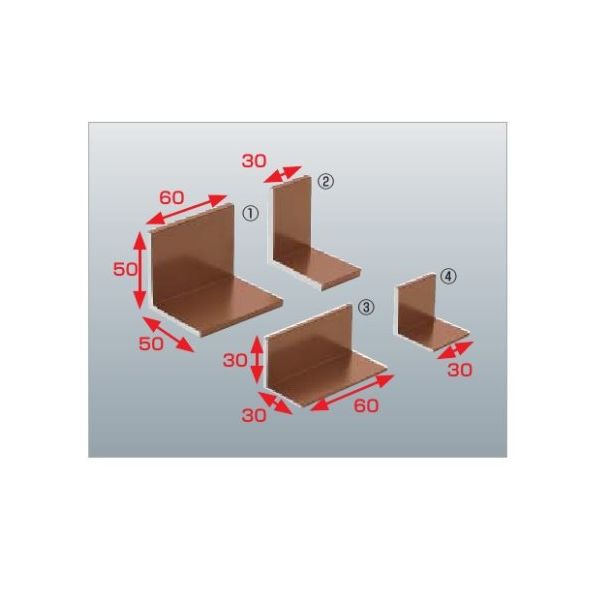 四国化成建材 汎用形材 タテ50 ヨコ50 厚み5 長さ60 AGP-M0530SB 1個（直送品） 7,100円
