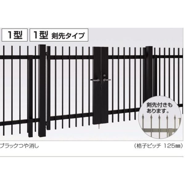 四国化成建材 EAM1型 W1000 H1500 縦格子 片開き シリンダー錠 EAM1-SI1015SBZ 1個（直送品）