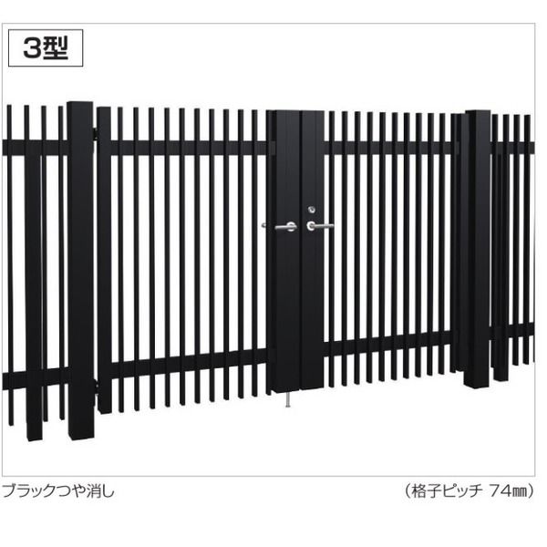 四国化成建材 TAM3型 W1000 H2000 縦格子 片開き 打掛錠 TAM3-UO1020SBZ 1個（直送品）