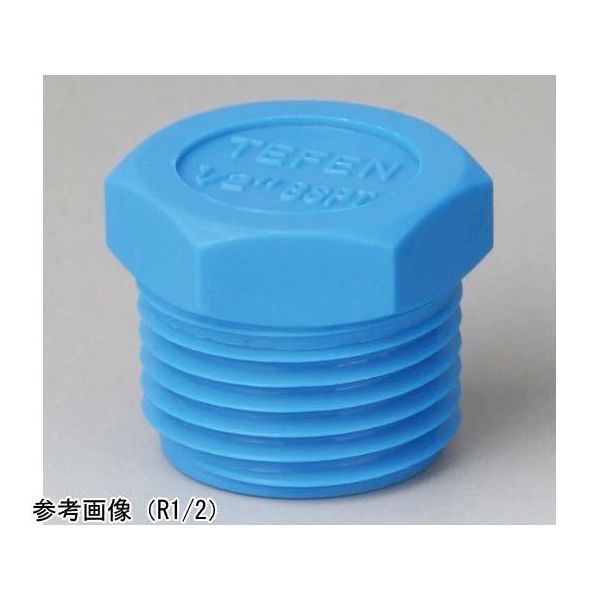 アズワン TEFEN ナイロン66 ネジ継手 ブラインドプラグ R1/2 67-3083-49 1個（直送品）
