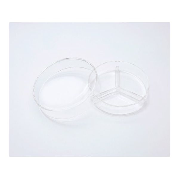 堀内製作所 3分画ガラスシャーレ (硼珪酸ガラス) 67-3153-78 1個（直送品）