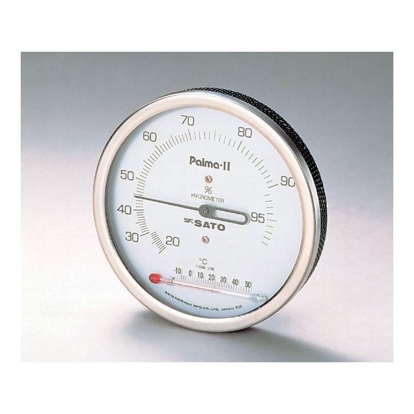 佐藤計量器製作所 パルマII型湿度計 温度計付 英語版校正証明書付 7562-00 1台 1-622-11-56（直送品）