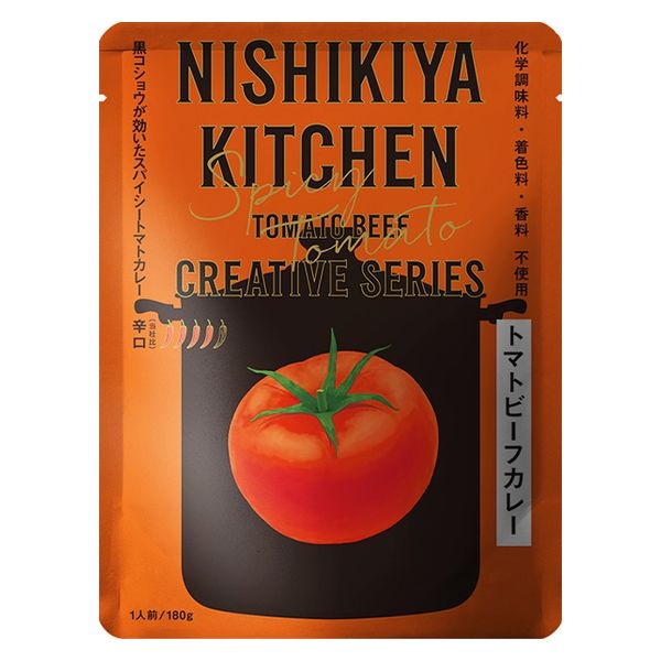 NISHIKIYA KITCHEN トマトビーフカレー 辛口 1人前・180g 1個 にしき食品 レトルト