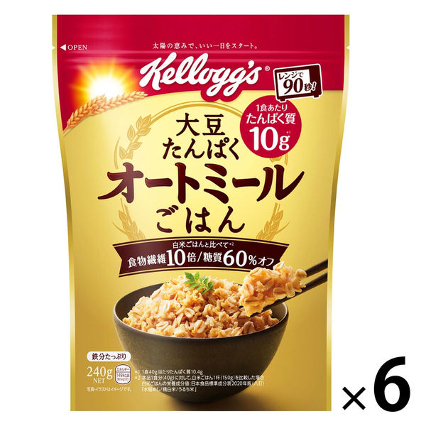 大豆たんぱく オートミールごはん 1セット（1袋×6） 日本ケロッグ