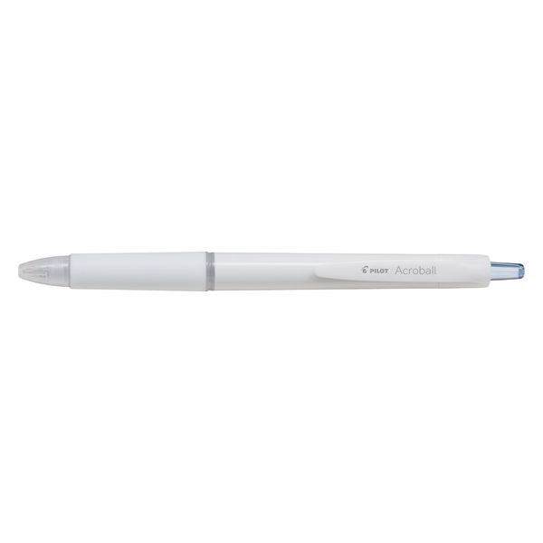 パイロット 油性ボールペン アクロボール 0.5mm オフホワイト軸 青インク BAB-15-OWL 1セット（1本×10）