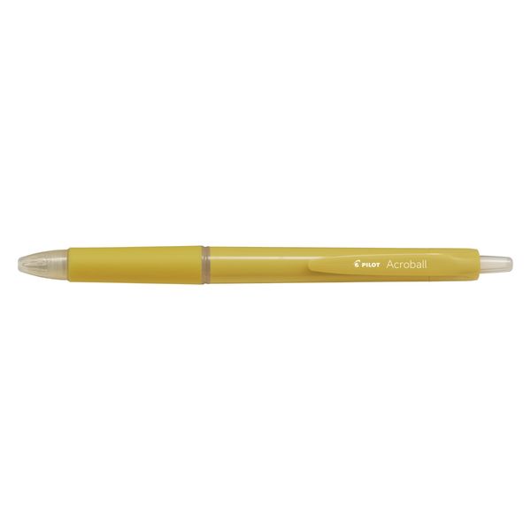 パイロット 油性ボールペン アクロボール 0.5mm イエロー軸 黒インク BAB-15-YB 1セット（1本×10）