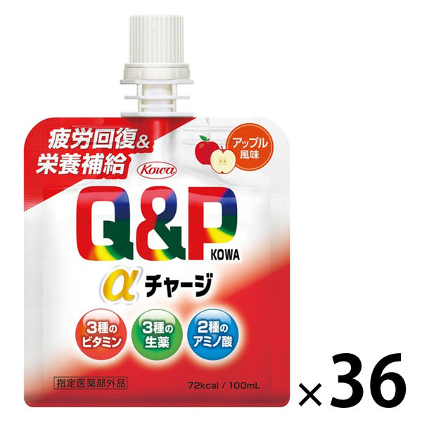 キューピーコーワαチャージ アップル風味 100ML 1セット(1個×36 キューピーコーワαチャージ アップル風味 100ML 1セット(1個×36