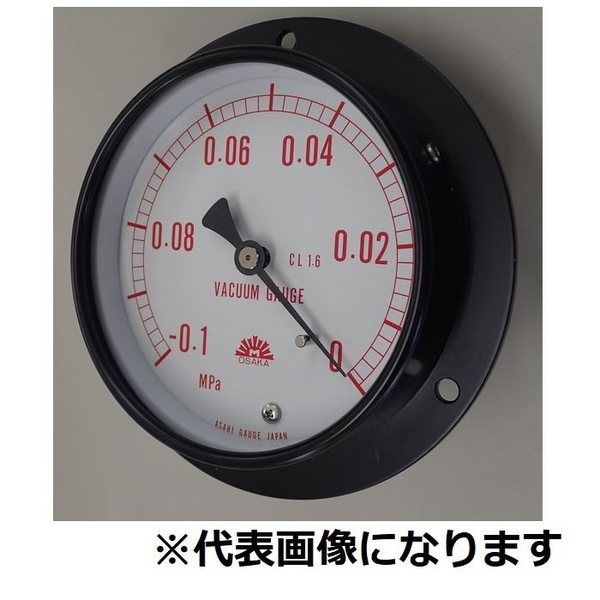 旭計器工業 ブルドン管真空計 D形 【101ーD630Xー0.1MPA】 101-D630X-0.1MPA 1個（直送品）
