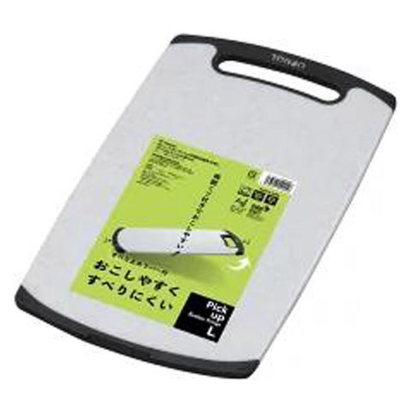 新輝合成 おこしやすいラバー付耐熱抗菌まな板 L 136932 1個（直送品）