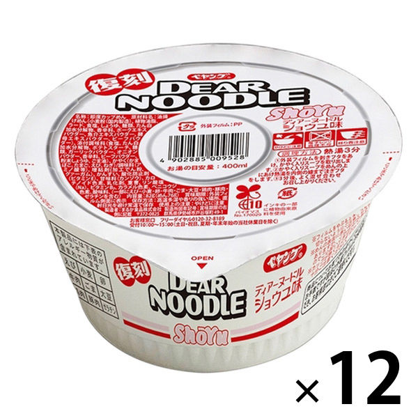 まるか食品 ペヤング ディアーヌードル しょうゆ味 1セット（12