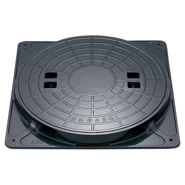 中部コーポレーション 中荷重用FRPマンホールカバー MKーPB MK-PB-400 1セット(4個)（直送品） 53,539円