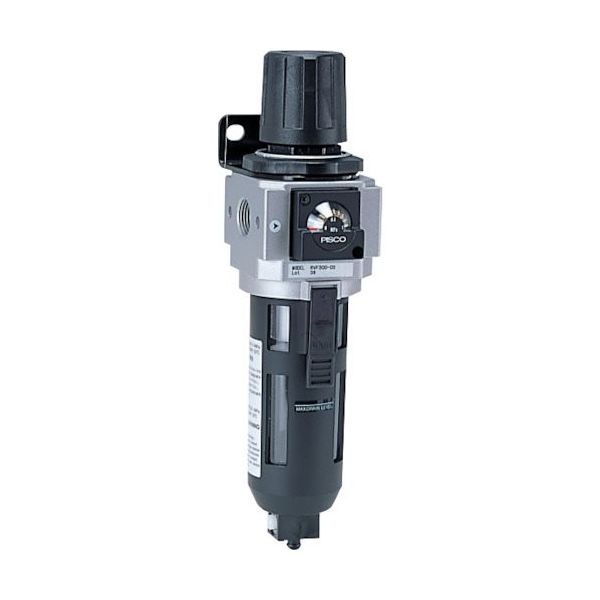 日本ピスコ PISCO フィルタレギュレータ マニュアル式ドレンコック FRF300-03-MD 1個 268-4410（直送品）