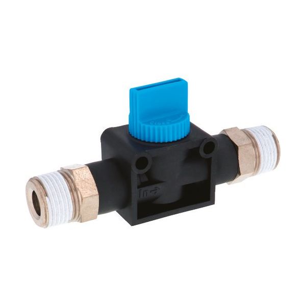 日本ピスコ PISCO ハンドバルブ ニップル2方弁チューブR3/8出力R3/8 HV03-03-2 1個 147-7016（直送品）