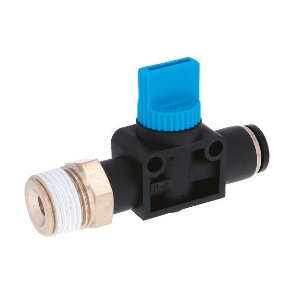 日本ピスコ PISCO ハンドバルブ ストレートB2方弁チューブR3/8出力8 HV03-8-2 1個 122-8258（直送品）