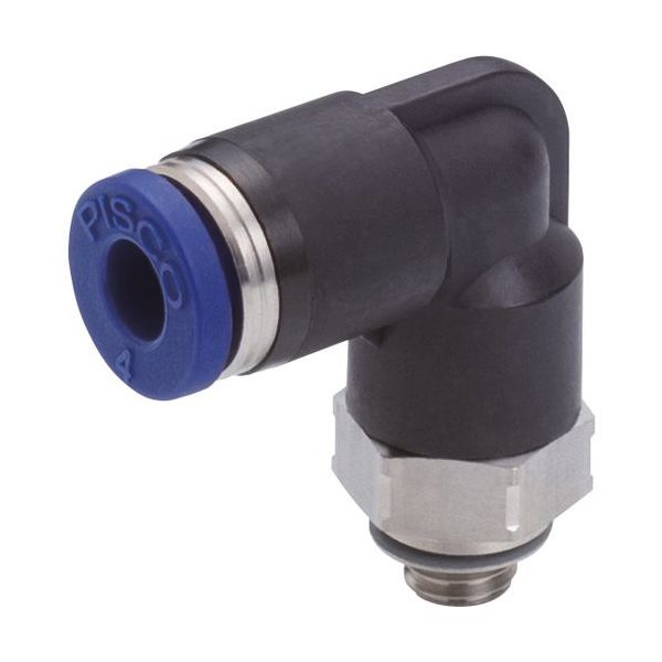 日本ピスコ PISCO SUS304継手 エルボ PL4-M5SUS 1個 178-3494（直送品）