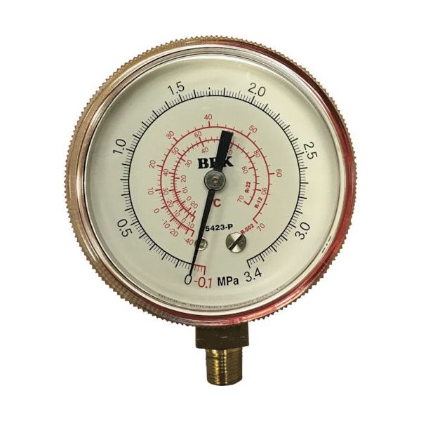 BBKテクノロジーズ BBK 圧力計 (赤) 5423-P 1個 162-3352（直送品）