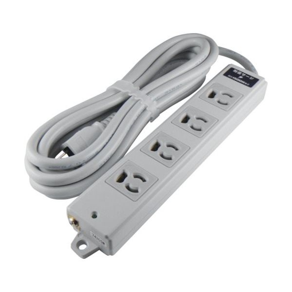 アメリカン電機 抜止形 OAタップ4ケ口 雷サージ付 接地2P15A125V A8110LS 1本 134-7251（直送品）