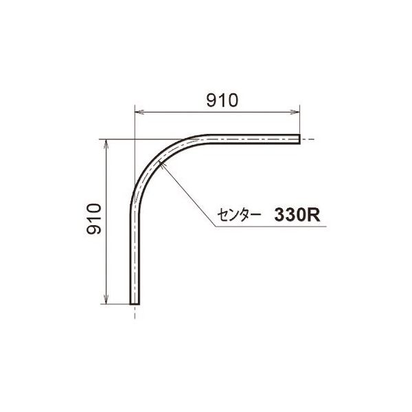 ヒナカ ヒナカS/S "KSレクト30アルミレール90°曲げカーブレール KSC-90 1本 229-3429（直送品）