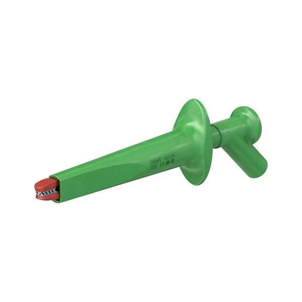 エスコ テストクリップ(緑) EA707NC-65 1セット(3個)（直送品）テストリード／ワニ口クリップ