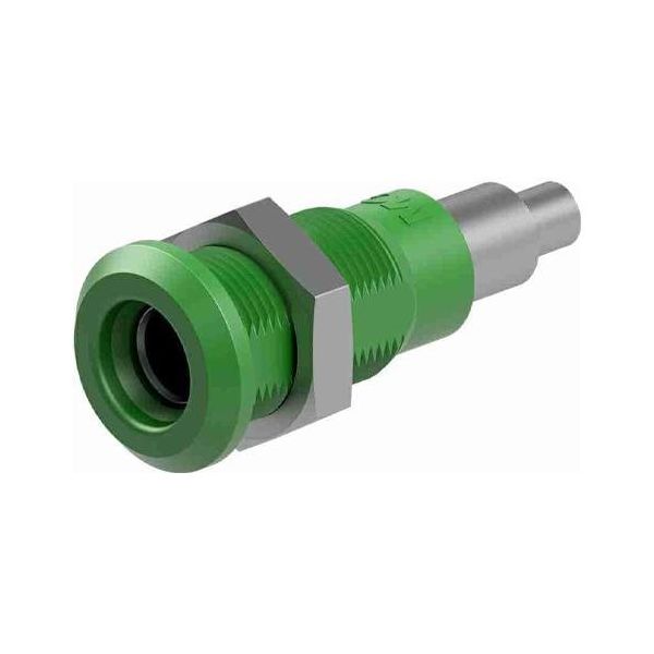 エスコ φ4mm パネルマウントソケット(緑) EA940DP-575 1セット(23個)（直送品）