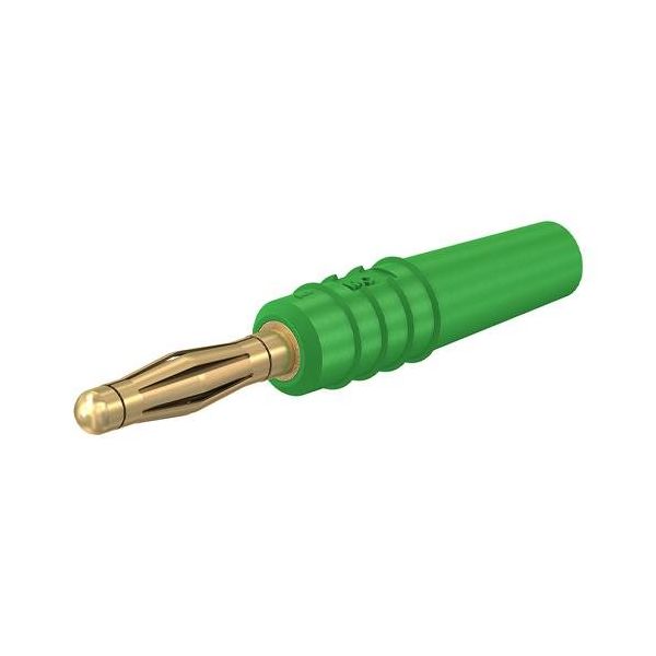 エスコ φ2mm バナナプラグ(金メッキ/緑) EA940DP-705 1セット(17個)（直送品）